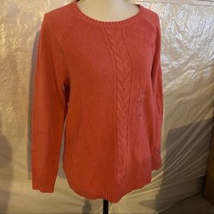 Karen Scott women’s sweater cable knit large